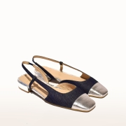 slingback firmata roberto festa in tessuto Jeans blu